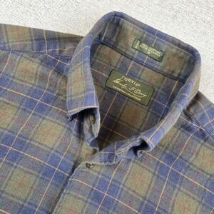 Orvis Signature Collection Green Plaid Shirt Men's M Long Sleeve Outdoors